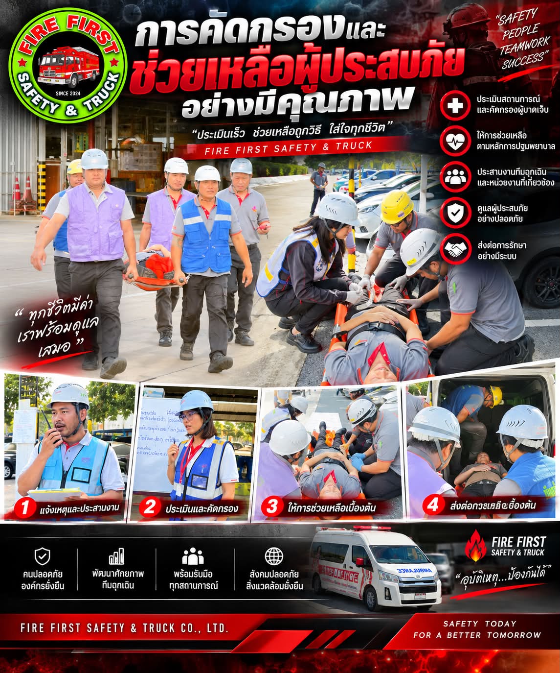 คัดกรองและช่วยเหลือผู้ประสบภัย